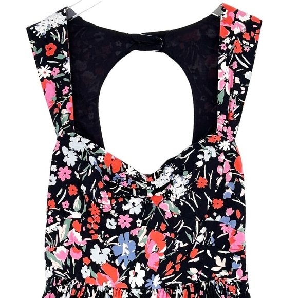 FREE PEOPLE Sunkissed Summer Mini Dress Lined Tulle Sleeveless Flowers Size 0 - Picture 8 of 9